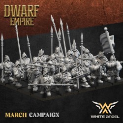 OLD WORLD PIKEDWARF x 7 + cmd - Bigusson - Druk 3D - White Angels