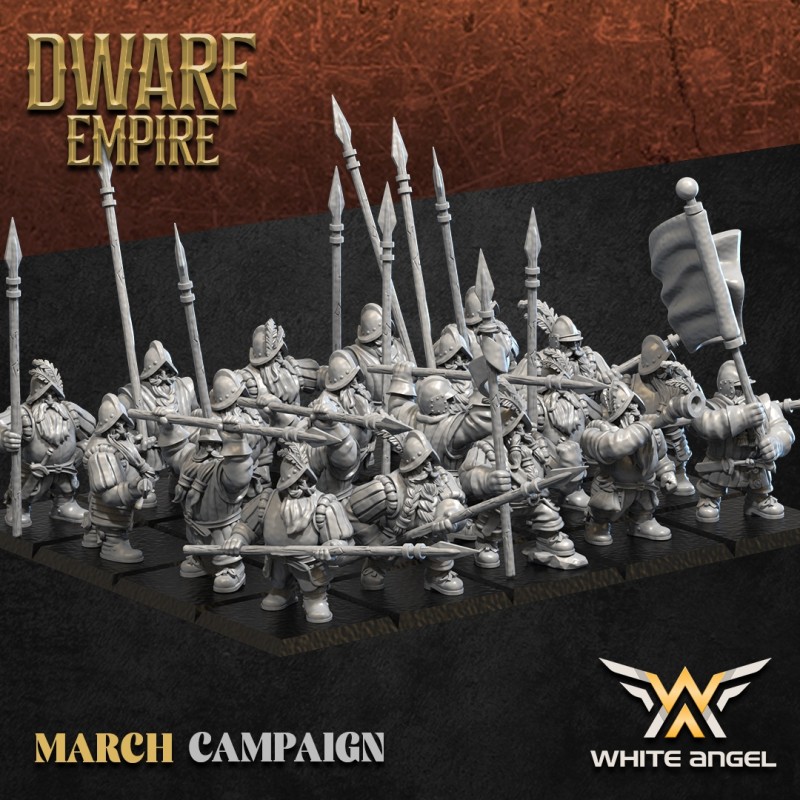 OLD WORLD PIKEDWARF x 7 + cmd - Bigusson - Druk 3D - White Angels OLD WORLD PIKEDWARF x 7 + cmd - Bigusson - Druk 3D - White Angels