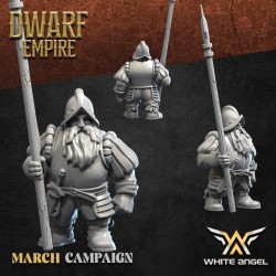 OLD WORLD PIKEDWARF x 7 + cmd - Bigusson - Druk 3D - White Angels