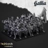 Knights of Gallia on Foot x 7 + cmd - druk 3d - Highlands Miniatures