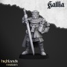 Knights of Gallia on Foot x 7 + cmd - druk 3d - Highlands Miniatures