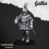Knights of Gallia on Foot x 7 + cmd - druk 3d - Highlands Miniatures