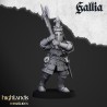 Knights of Gallia on Foot x 7 + cmd - druk 3d - Highlands Miniatures