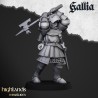 Knights of Gallia on Foot x 7 + cmd - druk 3d - Highlands Miniatures