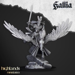 Gallia Knights on Pegasus x3 - Bigusson - Highlands Miniatures