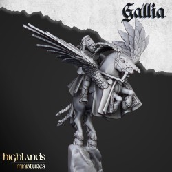 Gallia Knights on Pegasus x3 - Bigusson - Highlands Miniatures