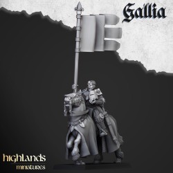 Young Knights of Gallia x6 command included -Bigusson- Highlands Miniatures