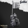 Young Knights of Gallia x6 command included -Bigusson- Highlands Miniatures