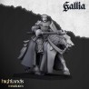 Young Knights of Gallia x6 command included -Bigusson- Highlands Miniatures