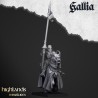Young Knights of Gallia x6 command included -Bigusson- Highlands Miniatures