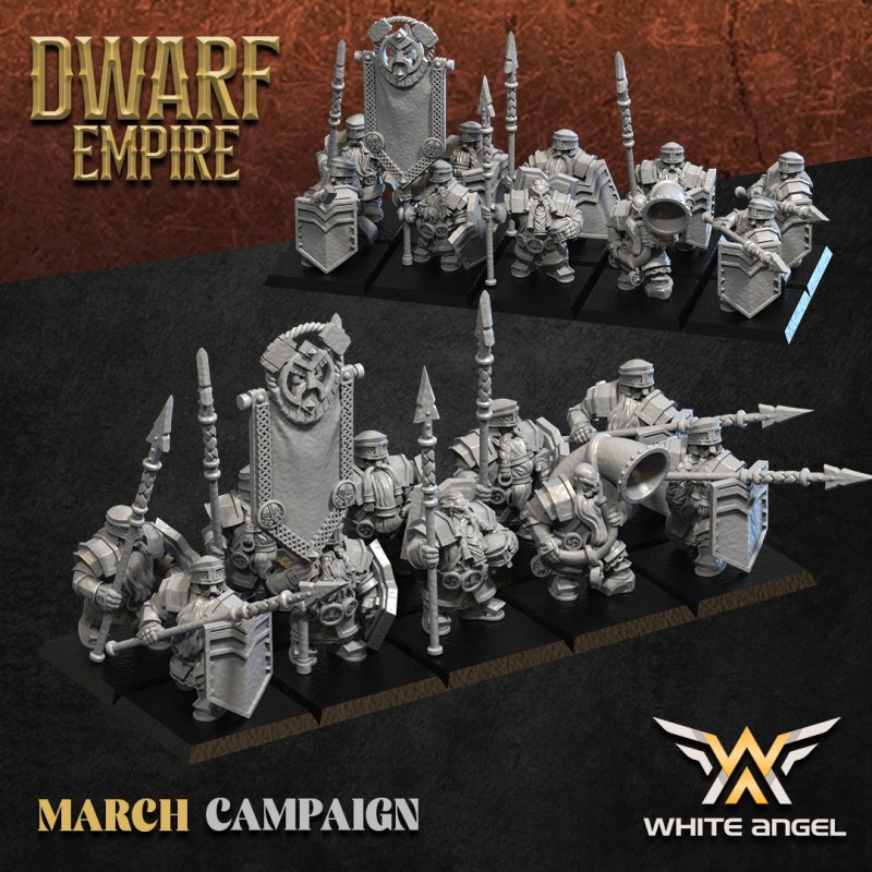 PIKEDWARF x 7 + cmd - Bigusson - Druk 3D - White Angels