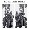 Gallia Battle Standard Bearer on horse - Bigusson - Highlands Miniatures