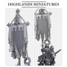 Gallia Battle Standard Bearer on horse - Bigusson - Highlands Miniatures