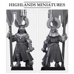Gallia Battle Standard Bearer on foot - Bigusson - Highlands Miniatures