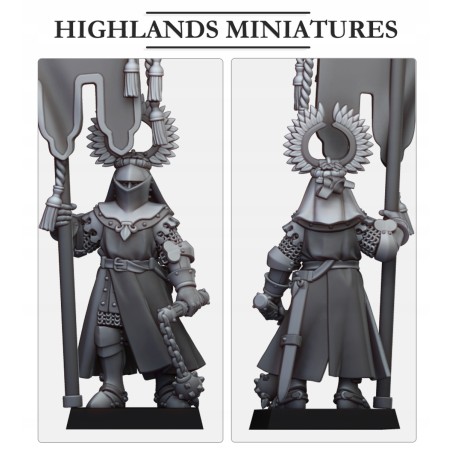 Gallia Battle Standard Bearer on foot - Bigusson - Highlands Miniatures