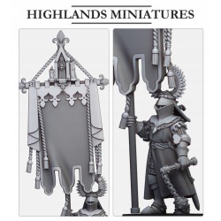 Gallia Battle Standard Bearer on foot - Bigusson - Highlands Miniatures