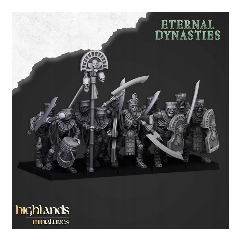 Ancient Guard with Swords x7 + cmd - Druk 3d- Highlands Miniatures Ancient Guard with Swords x7 + cmd - Druk 3d- Highlands Miniatures