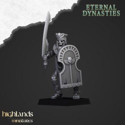 Ancient Guard with Swords x7 + cmd - Druk 3d- Highlands Miniatures