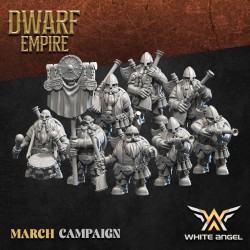 DWARF SHOTGUNNER x 7 + cmd - Bigusson - Druk 3D - White Angels