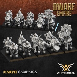 DWARF SHOTGUNNER x 7 + cmd - Bigusson - Druk 3D - White Angels