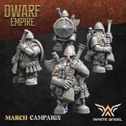 DWARF SHOTGUNNER x 7 + cmd - Bigusson - Druk 3D - White Angels