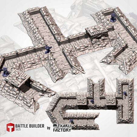 WWII Modular Trenches 2 -Bigusson- Teren do gier bitewnych - Txarli Factory
