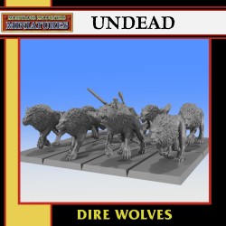 UNDEAD: Dire Wolves Unit x8 - Bigusson - Druk 3D - Monstrous Encounters