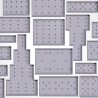 25x25 mm Movement Trays z miejscami na magnesy | 5x3 | Txarli Factory