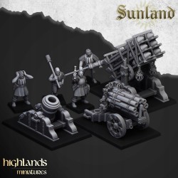 Sunland Volley Gun z załogą - Druk 3d - Highlands Miniatures