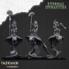 Mounted Ancient Guard on Great Snakes x 3 - Druk 3d - Highlands Miniatures