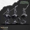 Mounted Ancient Guard on Great Snakes x 3 - Druk 3d - Highlands Miniatures