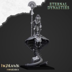 Mounted Ancient Guard on Great Snakes x 3 - Druk 3d - Highlands Miniatures