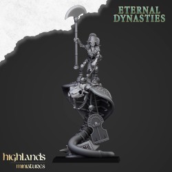 Mounted Ancient Guard on Great Snakes x 3 - Druk 3d - Highlands Miniatures