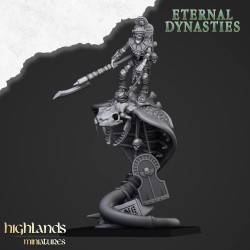Mounted Ancient Guard on Great Snakes x 3 - Druk 3d - Highlands Miniatures