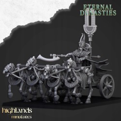 Eternal Pharaoh on chariot - Bigusson - Druk 3d - Highlands Miniatures