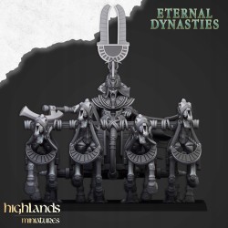 Eternal Pharaoh on chariot - Bigusson - Druk 3d - Highlands Miniatures