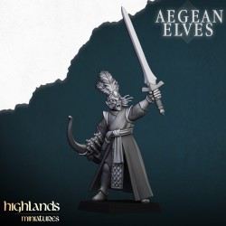 Aegean Elves Archers 7 + command - Bigusson - Highlands Miniatures
