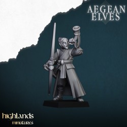 Aegean Elves Archers 7 + command - Bigusson - Highlands Miniatures