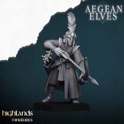 Aegean Elves Archers 7 + command - Bigusson - Highlands Miniatures