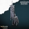Aegean Elves Spearmen 7 + command - Bigusson - Highlands Miniatures