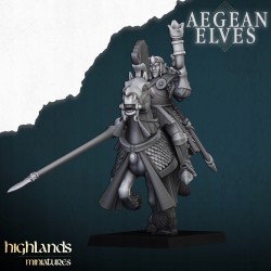 Aegean Elves Mounted Lances x5 - Bigusson - Druk 3D - Highlands Miniatures