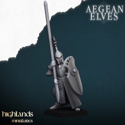 Aegean Elves Spearmen 7 + command - Bigusson - Highlands Miniatures