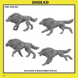 UNDEAD: Dire Wolves Unit x8 - Bigusson - Druk 3D - Monstrous Encounters