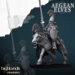 Aegean Elves Mounted Lances x5 - Bigusson - Druk 3D - Highlands Miniatures