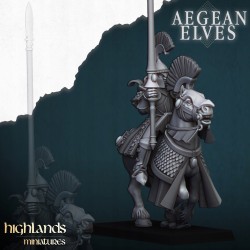 Aegean Elves Mounted Lances x5 - Bigusson - Druk 3D - Highlands Miniatures