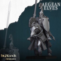 Aegean Elves Mounted Lances x5 - Bigusson - Druk 3D - Highlands Miniatures