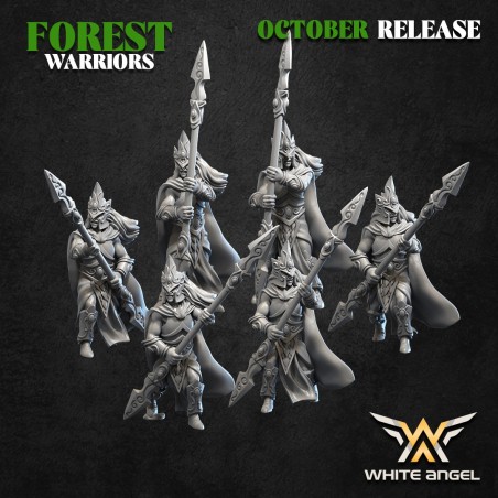 FOREST GUARDIAN - FOREST WARRIORS x5 - Bigusson - Druk 3D - White Angels