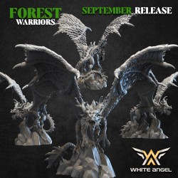 FOREST DRAGON - FOREST WARRIORS - Bigusson - Druk 3D - White Angels