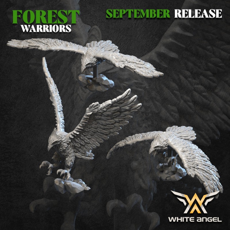 ANCESTRAL EAGLE x 1 - FOREST WARRIORS - Bigusson - Druk 3D - White Angels