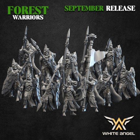 FOREST GUARD - FOREST WARRIORS x 10 - Bigusson - Druk 3D - White Angels